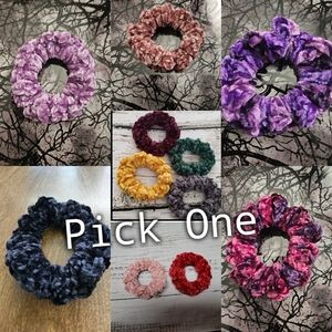 Crochet Velvet Scrunchies